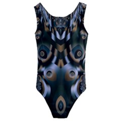 Art Fractal Artwork Design Kids  Cut-out Back One Piece Swimsuit by Simbadda