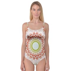 Fractal Kaleidoscope Mandala Camisole Leotard  by Simbadda