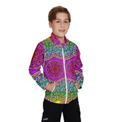 Mandala Tile Background Geometric Windbreaker (kids) by Simbadda