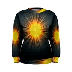 Background Mandala Sun Rays Women s Sweatshirt by Simbadda