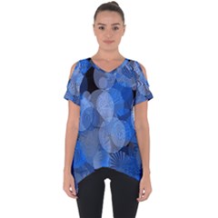 Circle Rings Abstract Optics Cut Out Side Drop Tee by Simbadda