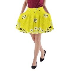 Grunge Yellow Bandana A-line Pocket Skirt by dressshop