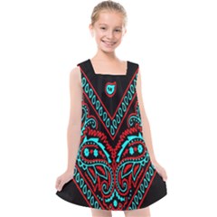 Blue And Red Bandana Kids  Cross Back Dress by dressshop