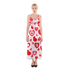 Hearts Sleeveless Maxi Dress by Hansue