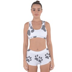 Pets Footprints Racerback Boyleg Bikini Set by Hansue