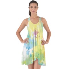 Abstract Pattern Color Art Texture Show Some Back Chiffon Dress by Nexatart