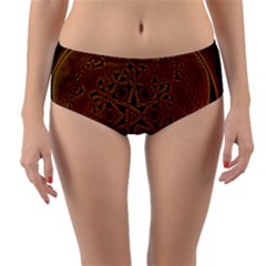 Beautiful Art Pattern Reversible Mid-waist Bikini Bottoms by Nexatart