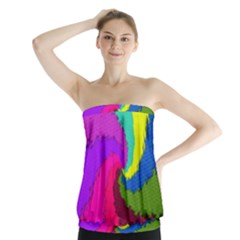 Art Abstract Pattern Color Strapless Top by Nexatart