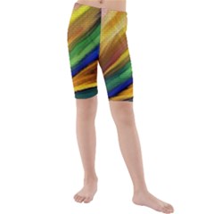 Graffiti Painting Pattern Abstract Kids  Mid Length Swim Shorts by Nexatart