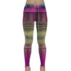 Abstract Desktop Pattern Wallpaper Classic Yoga Leggings by Nexatart