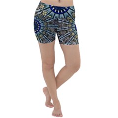 Pattern Art Form Architecture Lightweight Velour Yoga Shorts by Nexatart