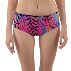 Illustration Reason Leaves Design Reversible Mid-waist Bikini Bottoms by Nexatart