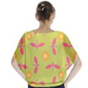 Dragonfly Sun Flower Seamlessly Batwing Chiffon Blouse View2