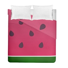 Watermelon Fruit Summer Red Fresh Duvet Cover Double Side (full/ Double Size) by Nexatart