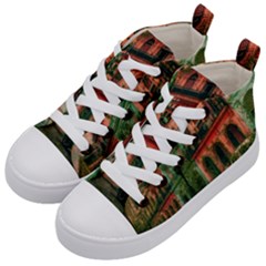 Havana Cuba Architecture Capital Kid s Mid-top Canvas Sneakers by Nexatart