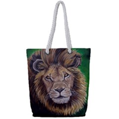 Lion Full Print Rope Handle Tote (small) by ArtByThree