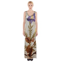 Holy Land Flowers 11 Maxi Thigh Split Dress by DeneWestUK