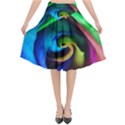 Rainbow Rose 17 Flared Midi Skirt View1