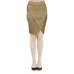 Burlap Coffee Sack Grunge Knit Look Midi Wrap Pencil Skirt by dressshop