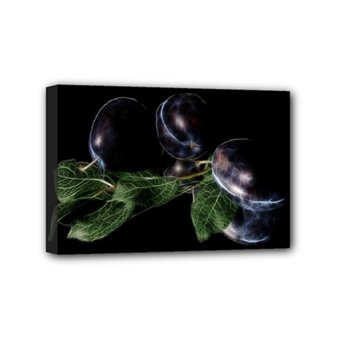 Plums Photo Art Fractalius Fruit Mini Canvas 6  X 4  (stretched) by Sapixe