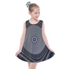 Digital Art Background Black White Kids  Summer Dress by Sapixe