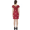 Chorley Weave Red Short Sleeve Skater Dress View2