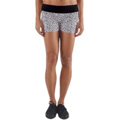 B/w Abstract Pattern 1 Yoga Shorts by JadehawksAnD