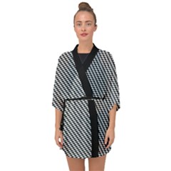 Massaging Kitties Houndstooth Pattern Half Sleeve Chiffon Kimono by emilyzragz