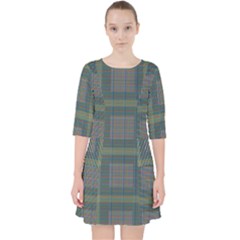 Plaid Pencil Crayon Pattern Pocket Dress by emilyzragz