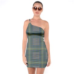 Plaid Pencil Crayon Pattern One Soulder Bodycon Dress by emilyzragz