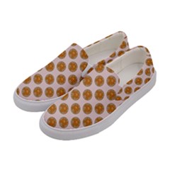 Waffle Polka Dot Pattern Women s Canvas Slip Ons by emilyzragz