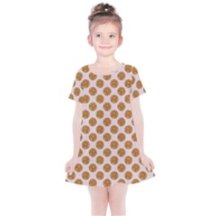 Waffle Polka Dot Pattern Kids  Simple Cotton Dress by emilyzragz