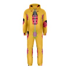 Ladybug Seamlessly Pattern Hooded Jumpsuit (kids) by Sapixe