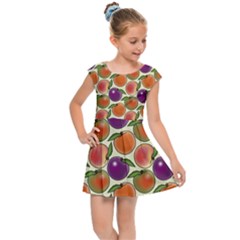 Fruit Tree Salad Pattern Kids Cap Sleeve Dress by emilyzragz