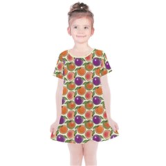 Fruit Tree Salad Pattern Kids  Simple Cotton Dress by emilyzragz