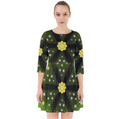 Christmas Flower Nature Plant Smock Dress by Sapixe