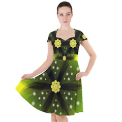 Christmas Flower Nature Plant Cap Sleeve Midi Dress by Sapixe