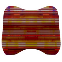 Abstract Stripes Color Game Velour Head Support Cushion by Sapixe