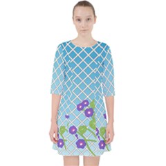 Morning Glory Argyle (blue Sky) Pattern Pocket Dress by emilyzragz