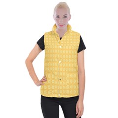 Pattern Background Texture Yellow Women s Button Up Vest by Sapixe