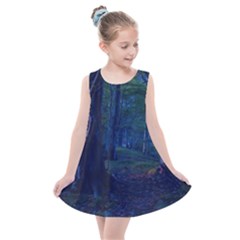 Beeches Tree Forest Beech Shadows Kids  Summer Dress by Sapixe