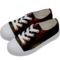 Background Cave Art Abstract Kids  Low Top Canvas Sneakers by Sapixe