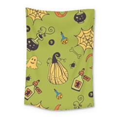 Funny Scary Spooky Halloween Party Design Small Tapestry by HalloweenParty