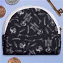 Human skeleton pattern - Halloween  Horseshoe Style Canvas Pouch View2