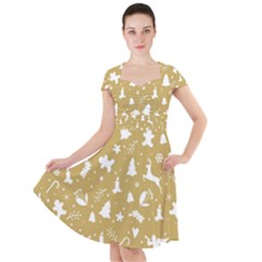 Christmas Pattern Cap Sleeve Midi Dress by Valentinaart