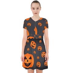 Halloween Pumpkin Autumn Fall Adorable In Chiffon Dress by Sapixe