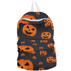 Halloween Pumpkin Autumn Fall Foldable Lightweight Backpack by Sapixe