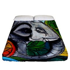 Graffiti The Art Of Spray Mural Fitted Sheet (california King Size) by Sapixe