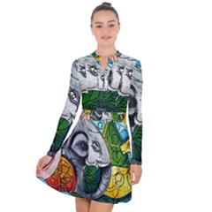 Graffiti The Art Of Spray Mural Long Sleeve Panel Dress by Sapixe