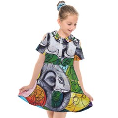 Graffiti The Art Of Spray Mural Kids  Short Sleeve Shirt Dress by Sapixe